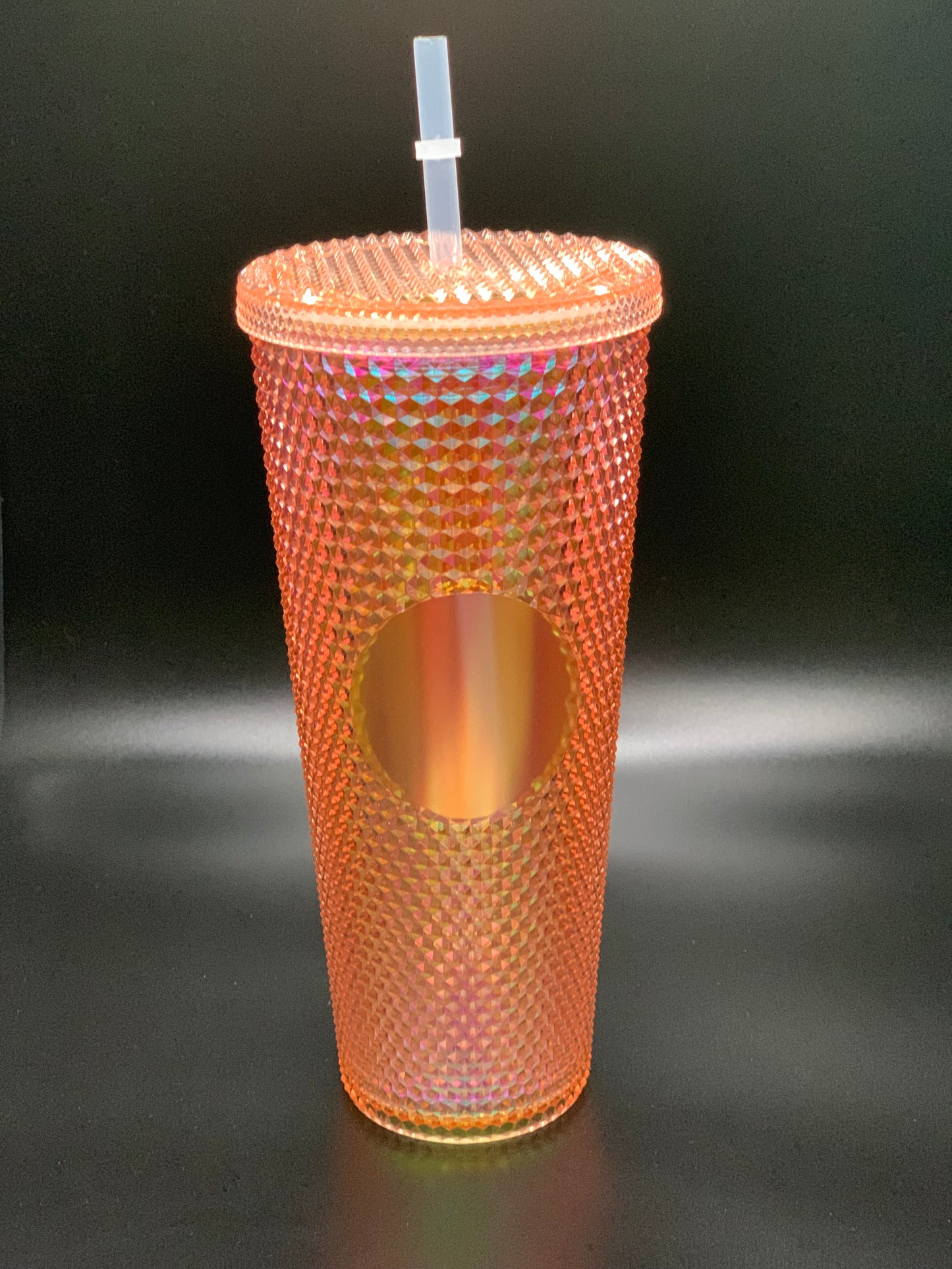 24oz. CORAL BLING STUDDED TUMBLER