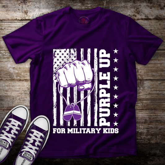Youth Purple Up for Military Kids
