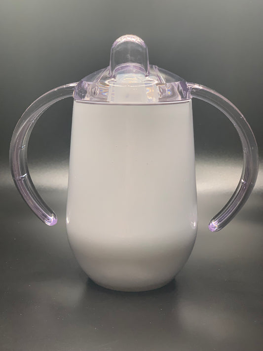 10OZ SUBLIMATION BLANKS WHITE SIPPY CUP