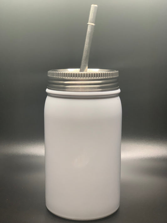 14OZ MASON JAR SUBLIMATION BLANK WHITE