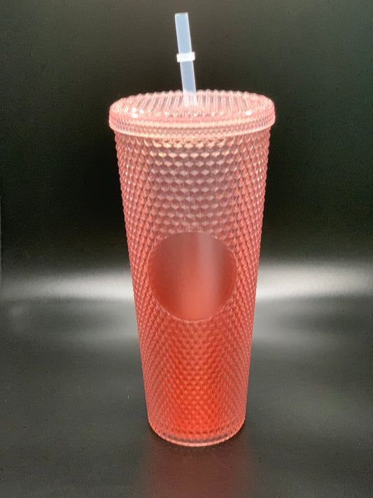 24OZ GRADIENT PINK STUDDED TUMBLER