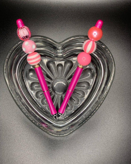 BUBBLEGUM BEADS PENS - ASSORTED PINK
